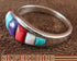 Silver Jewelry Turquoise And Multicolor Inlay Ring Size 7-3/4 RS37140